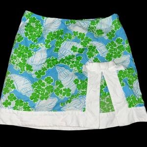Lilly Pulitzer Jarvey Beach Club Blue Toss Up Bow Skort